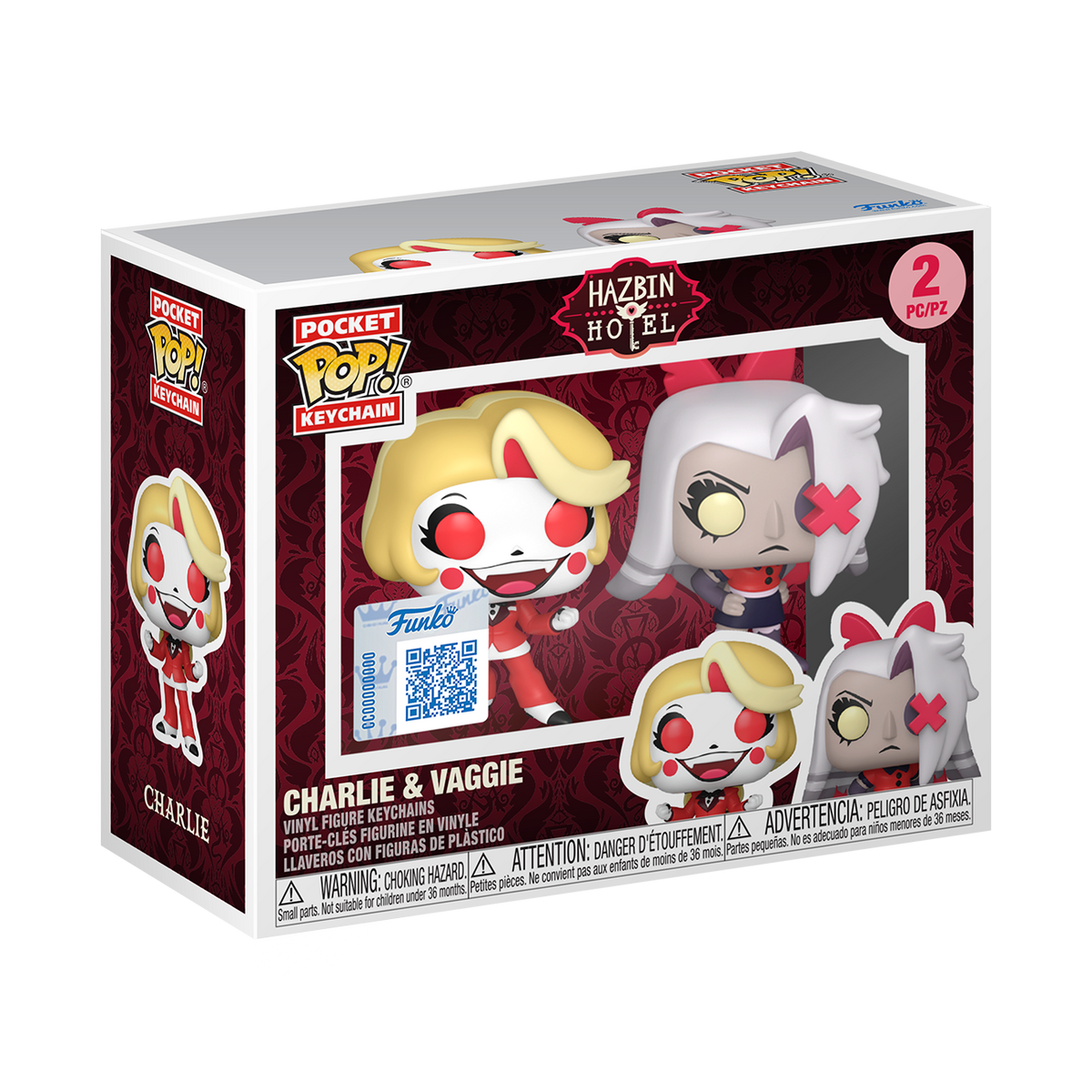 Pop! Keychain Charlie & Vaggie 2-Pack - US 2832