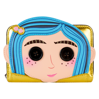 Coraline 15th Anniversary Laika Doll Metallic Cosplay Zip Around Wallet - US 6586