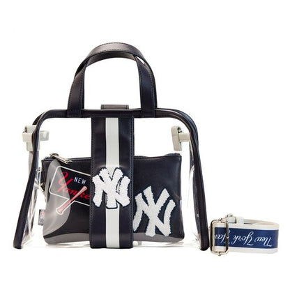 MLB NY Yankees Clear Tote Crossbody Stadium Bag with Pouch - US 0559