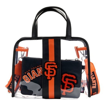 MLB SF Giants Clear Tote Crossbody Stadium Bag with Pouch - US 8586