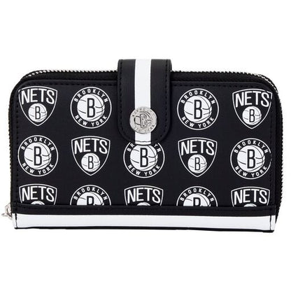 NBA Brooklyn Nets Logo Zip Around Wallet - US 0698