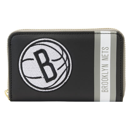 NBA Brooklyn Nets Patch Icons Zip Around Wallet - US 4770