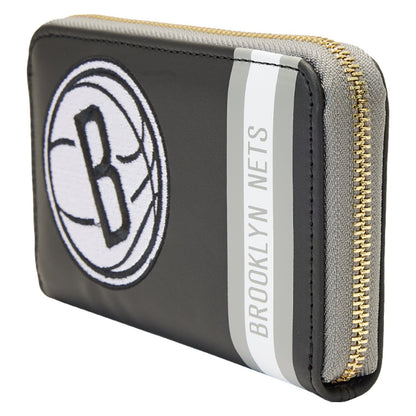 NBA Brooklyn Nets Patch Icons Zip Around Wallet - US 4770