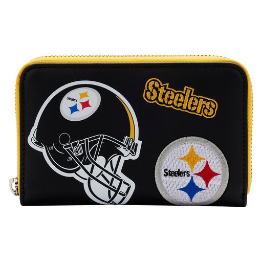 NFL Pittsburgh Steelers Patches Zip Around Wallet - US 1786