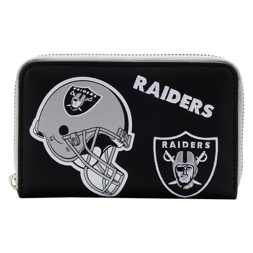 NFL Las Vegas Raiders Patches Zip Around Wallet - US 8550